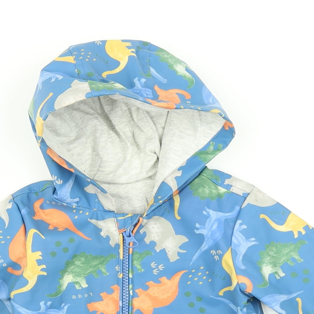 TU Boys Blue   Rain Coat Coat Size 9-12 Months  - Dinosaur print