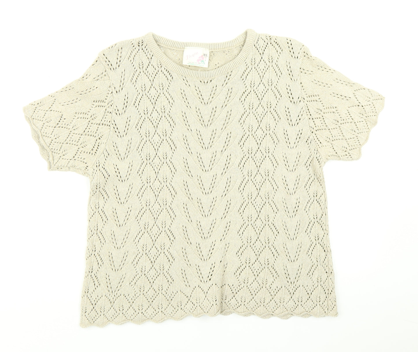 Fleurie Womens Beige  Knit Pullover Jumper Size M