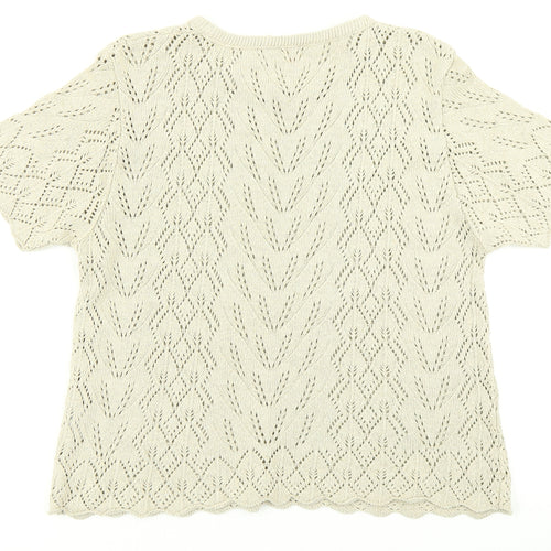 Fleurie Womens Beige  Knit Pullover Jumper Size M
