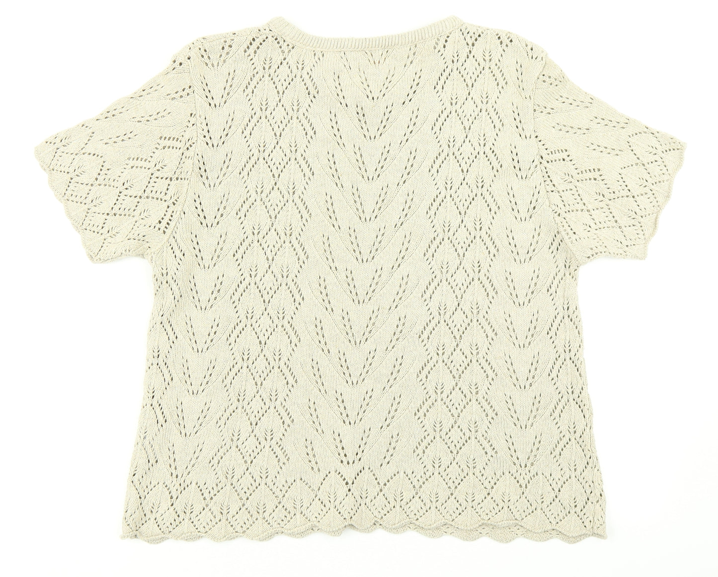 Fleurie Womens Beige  Knit Pullover Jumper Size M