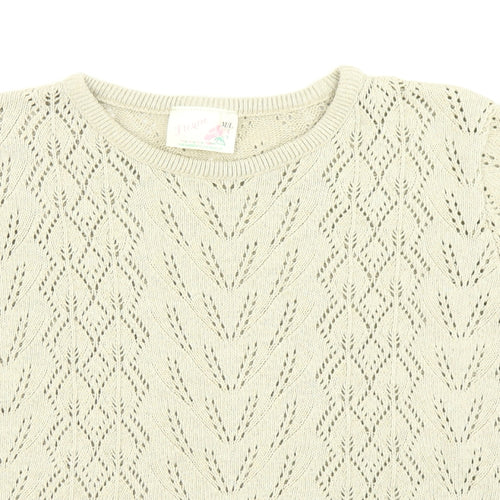 Fleurie Womens Beige  Knit Pullover Jumper Size M