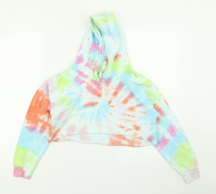 JustHoods Girls Blue Pullover Hoodie Size 9-10 Years - Tie Dye