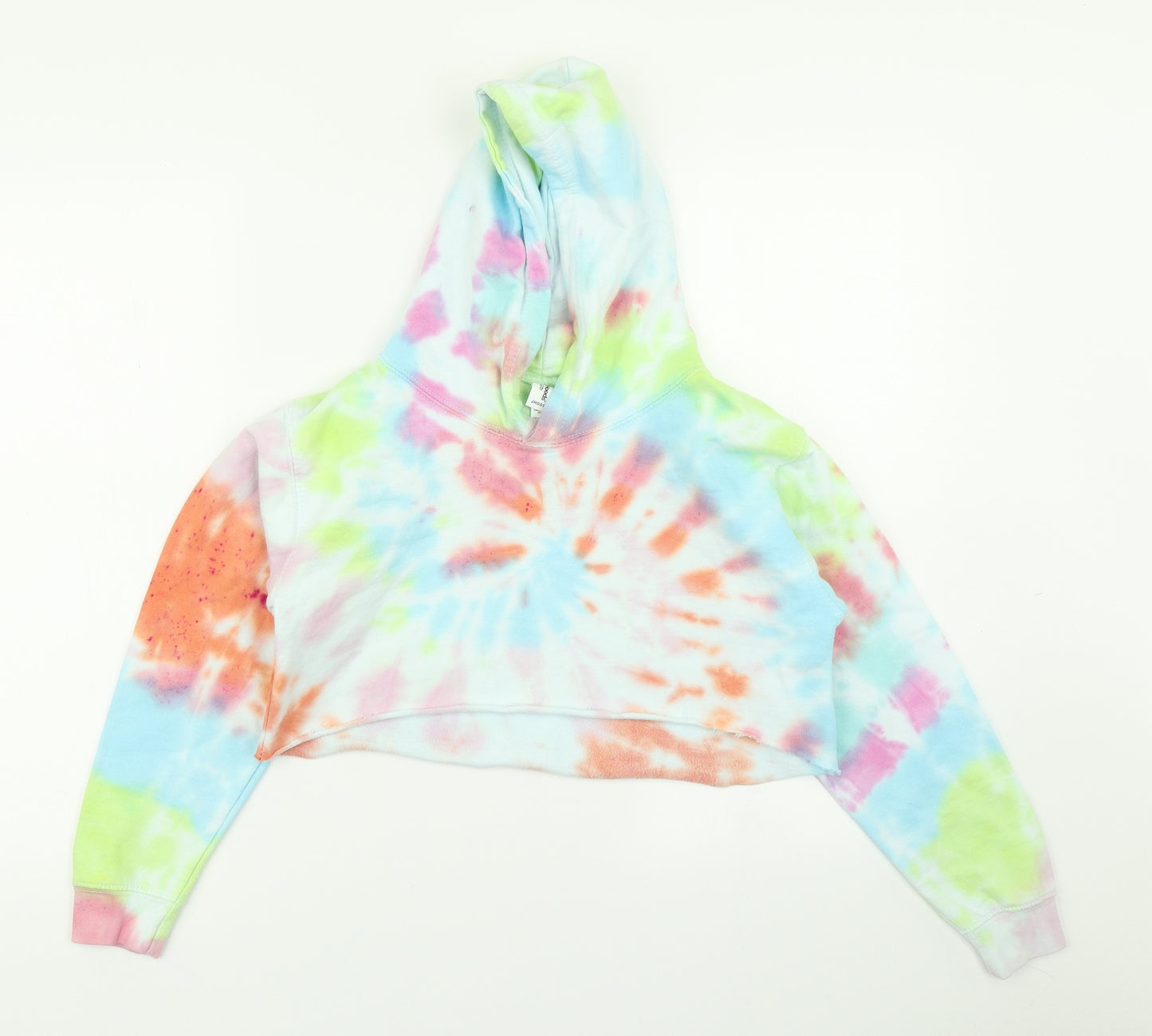 JustHoods Girls Blue   Pullover Hoodie Size 9-10 Years  - Tie Dye