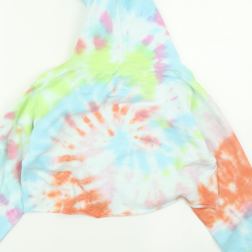 JustHoods Girls Blue   Pullover Hoodie Size 9-10 Years  - Tie Dye
