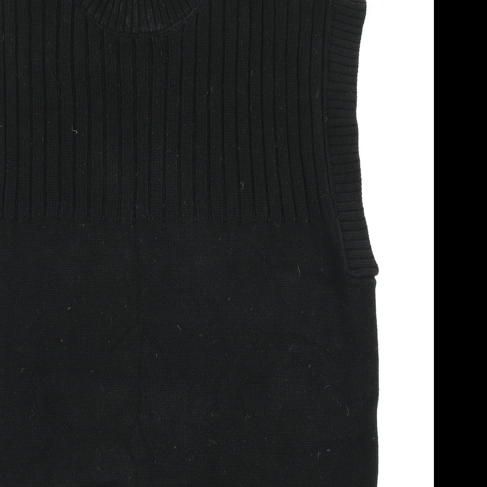 Kaffe Womens Black  Knit Vest Jumper Size M