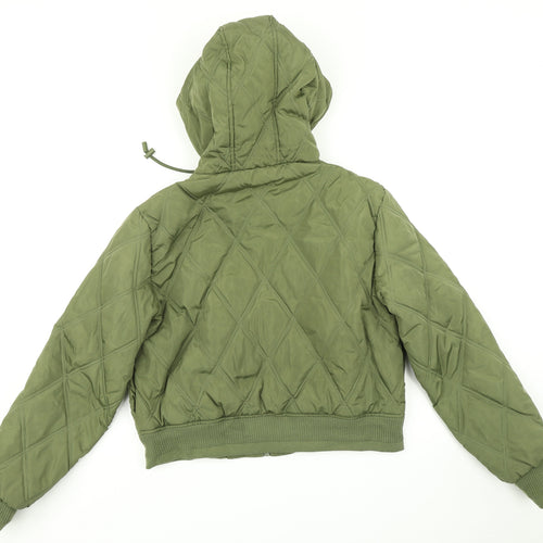 Primark Womens Green Argyle/Diamond  Bomber Jacket Jacket Size M