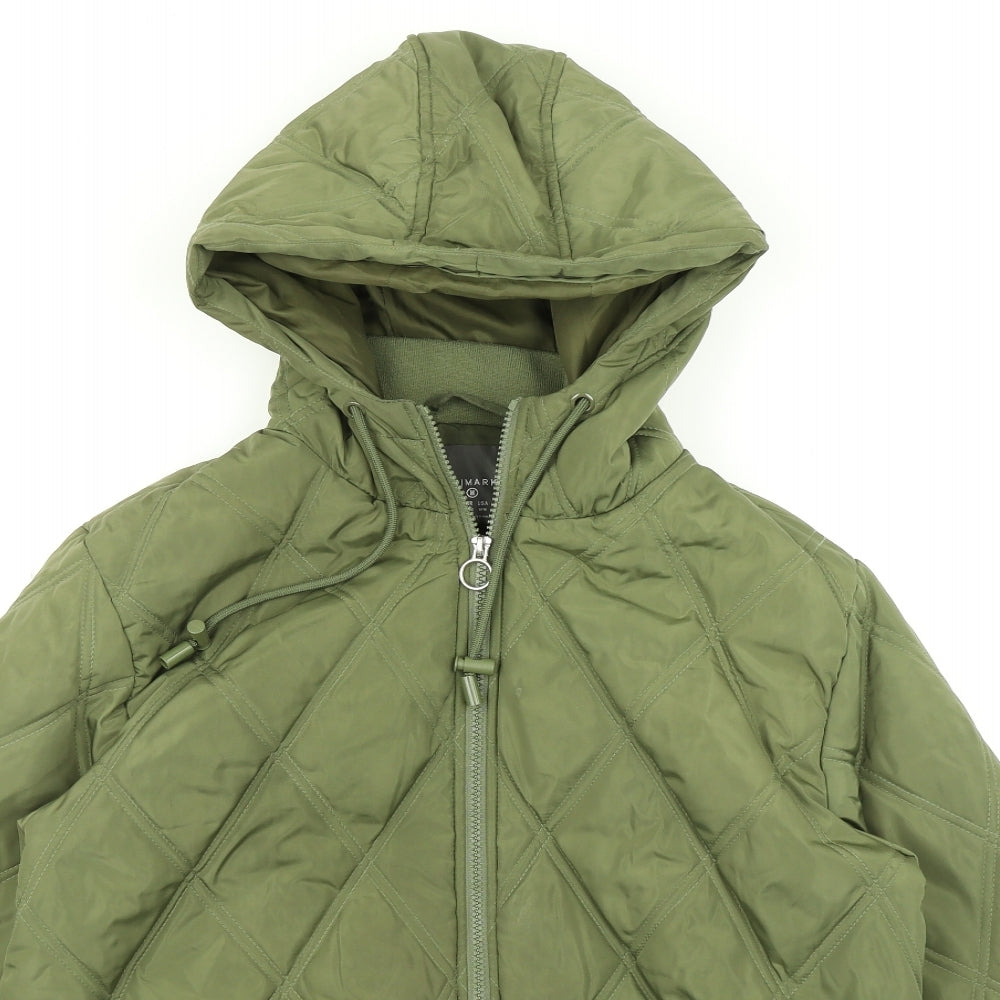 Primark Womens Green Argyle/Diamond  Bomber Jacket Jacket Size M