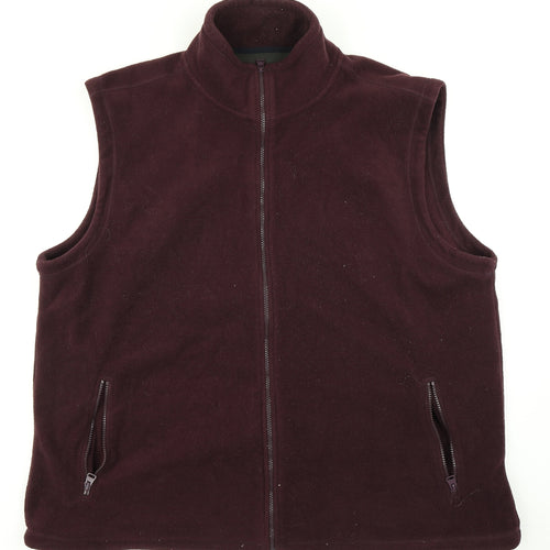 James Pringle Mens Purple  Fleece Gilet Jacket Size 2XL