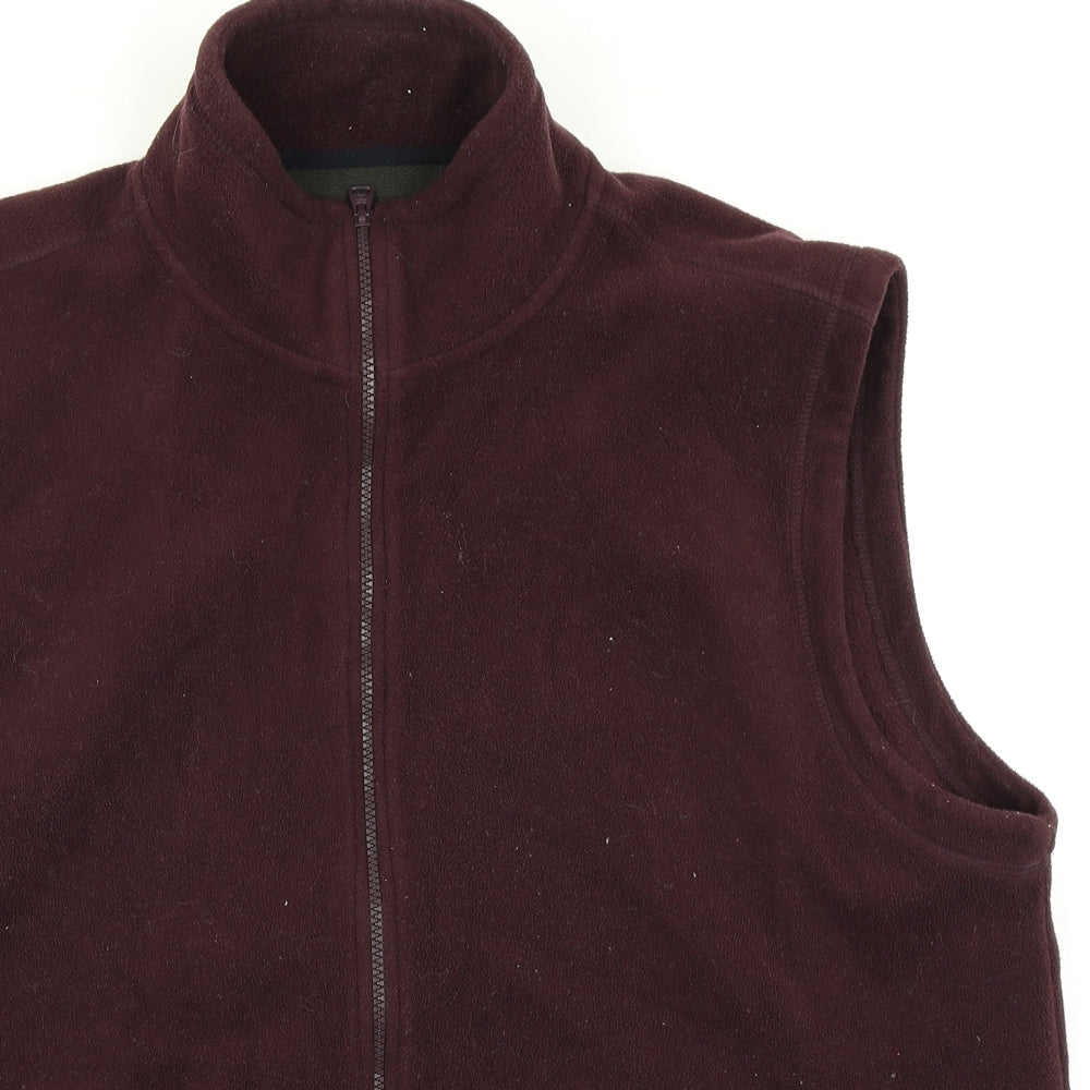 James Pringle Mens Purple  Fleece Gilet Jacket Size 2XL