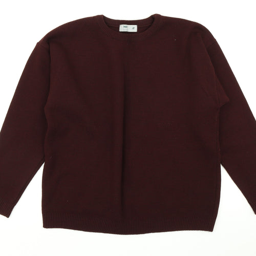 MC Casuals Mens Purple  Knit Pullover Sweatshirt Size M