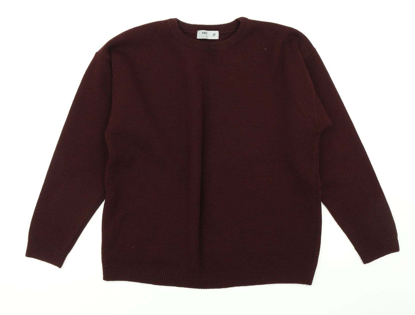 MC Casuals Mens Purple  Knit Pullover Sweatshirt Size M