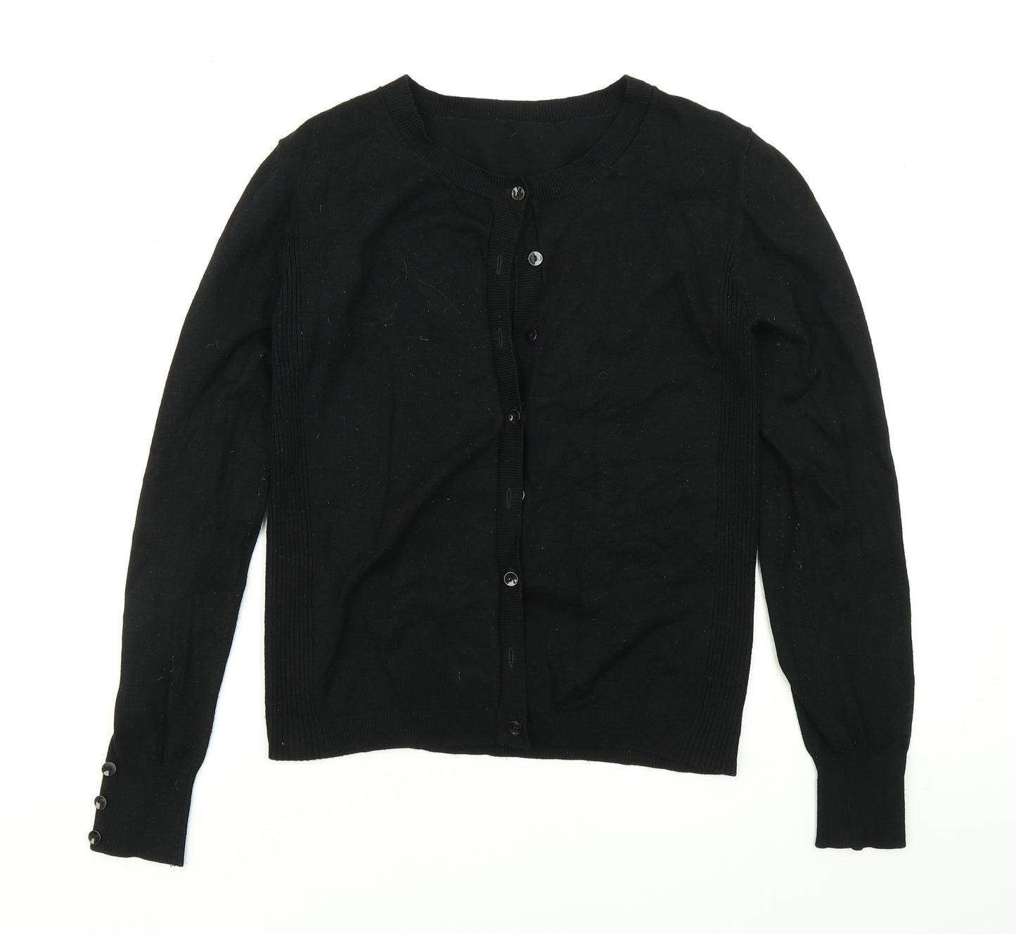 Papaya Womens Black  Knit Cardigan Jumper Size 10