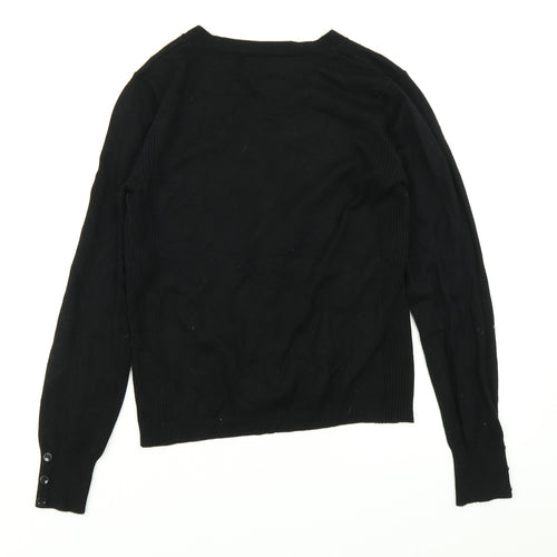 Papaya Womens Black  Knit Cardigan Jumper Size 10