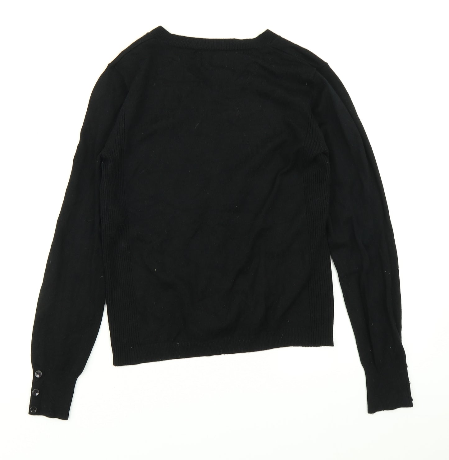 Papaya Womens Black  Knit Cardigan Jumper Size 10