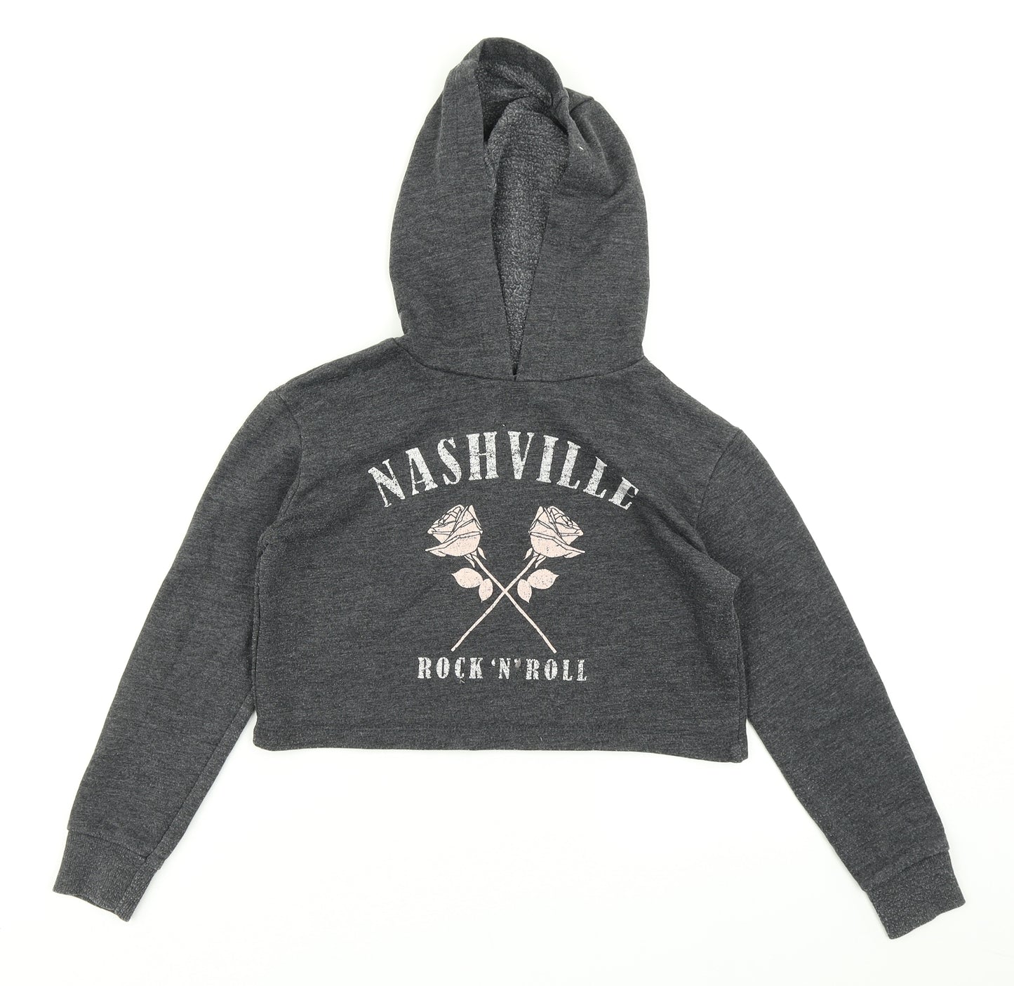 Matalan Girls Grey   Pullover Hoodie Size 9 Years