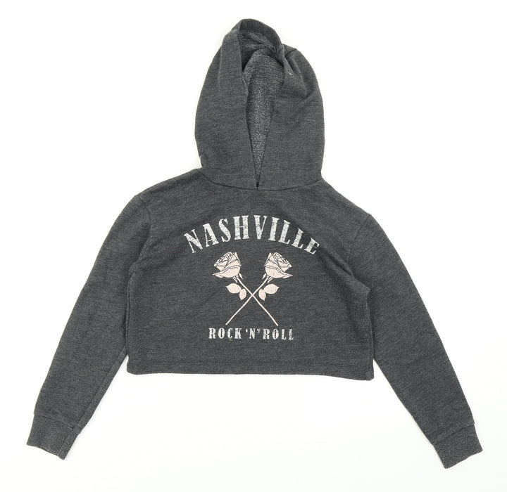 Matalan Girls Grey   Pullover Hoodie Size 9 Years