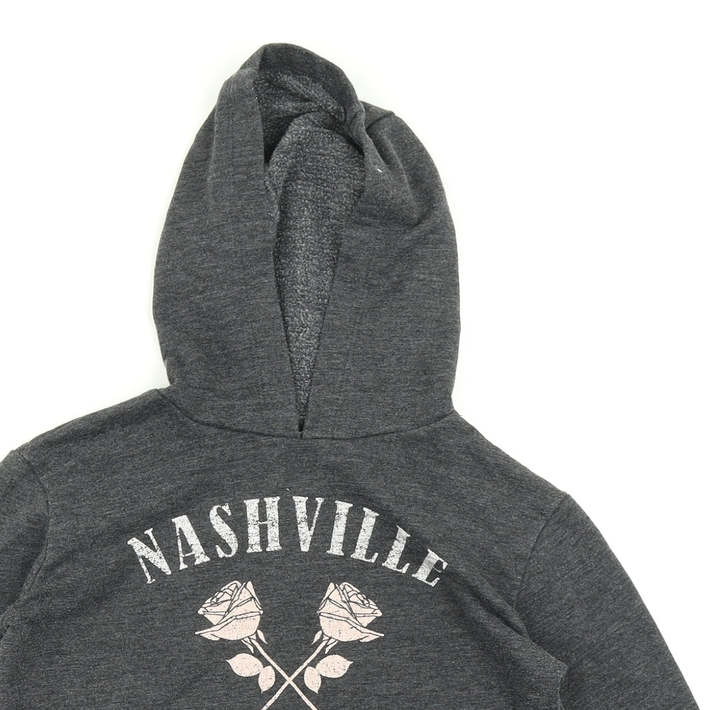 Matalan Girls Grey   Pullover Hoodie Size 9 Years