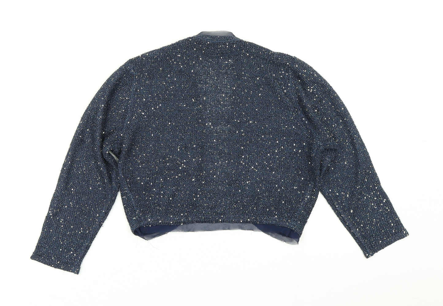Monsoon Womens Blue  Knit Cardigan Jumper Size S