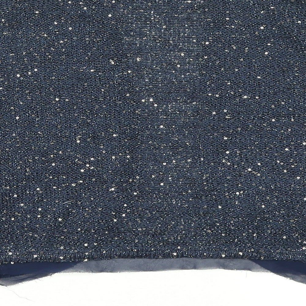 Monsoon Womens Blue  Knit Cardigan Jumper Size S