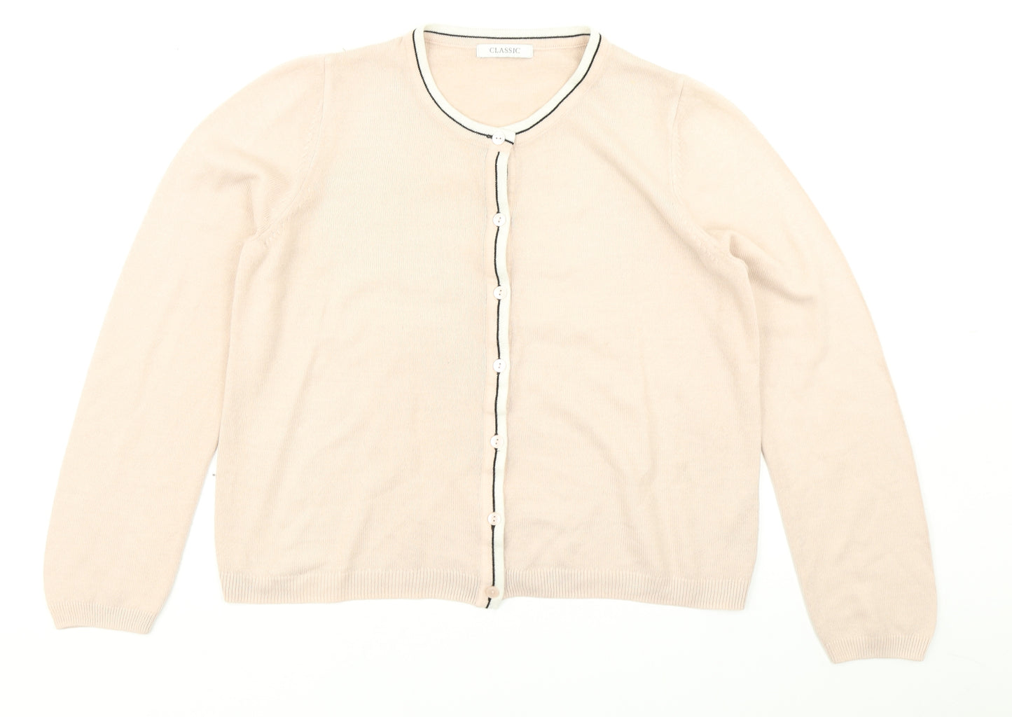 Classic Womens Pink  Knit Cardigan Jumper Size 10
