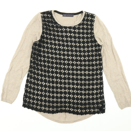 M&S Collection Womens Brown  Knit Pullover Jumper Size 10