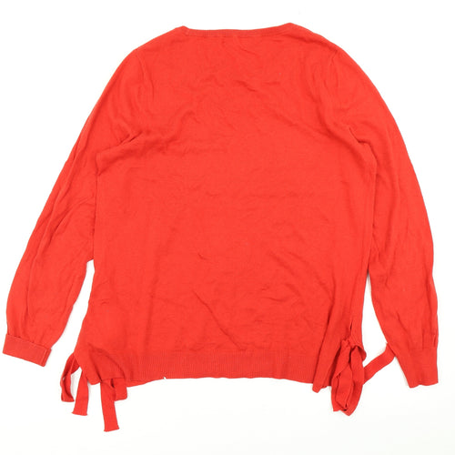 NEXT Womens Red  Knit Pullover Jumper Size 12