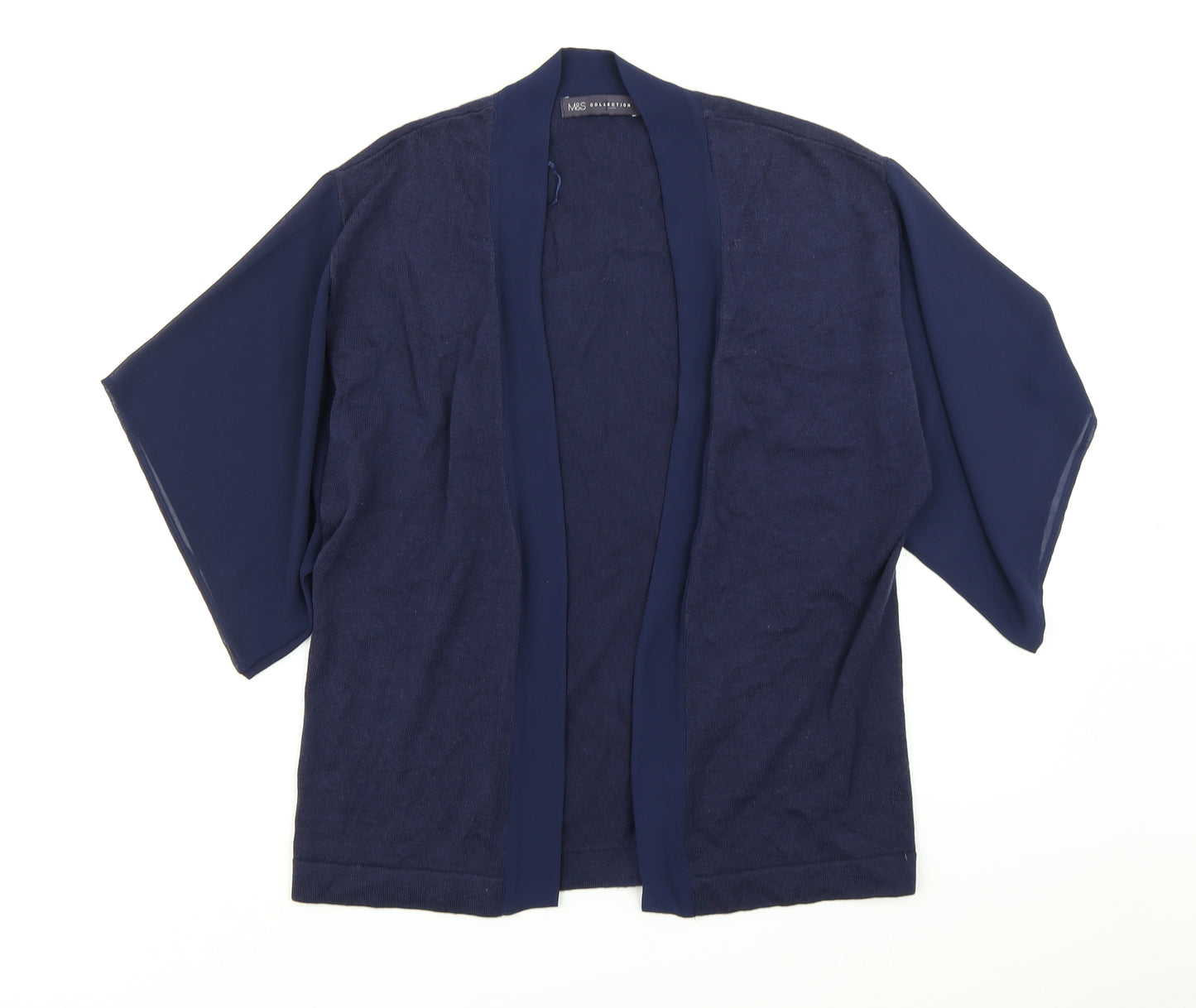 M&S Collection Womens Blue  Knit Cardigan Jumper Size S