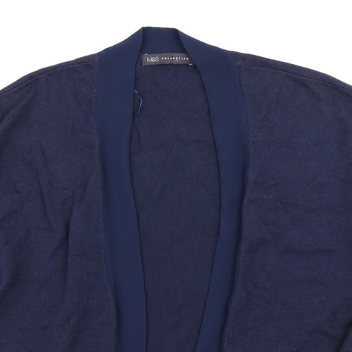M&S Collection Womens Blue  Knit Cardigan Jumper Size S