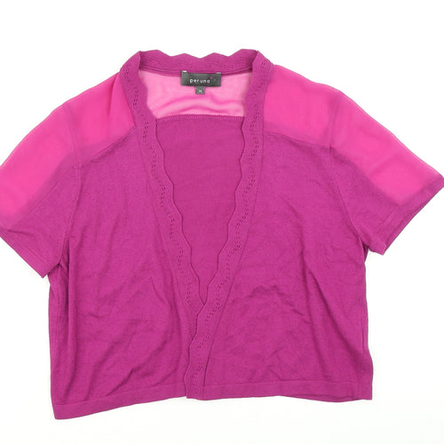 Per Una Womens Pink  Knit Cardigan Jumper Size 14
