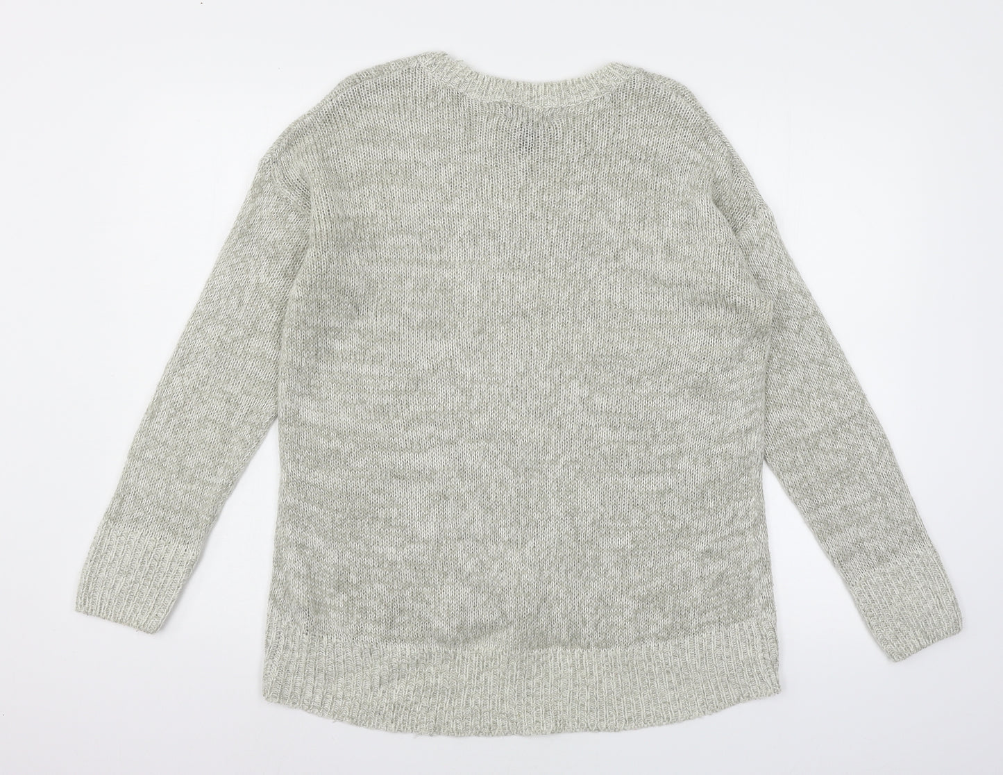 New Look Womens Grey  Knit Pullover Jumper Size M