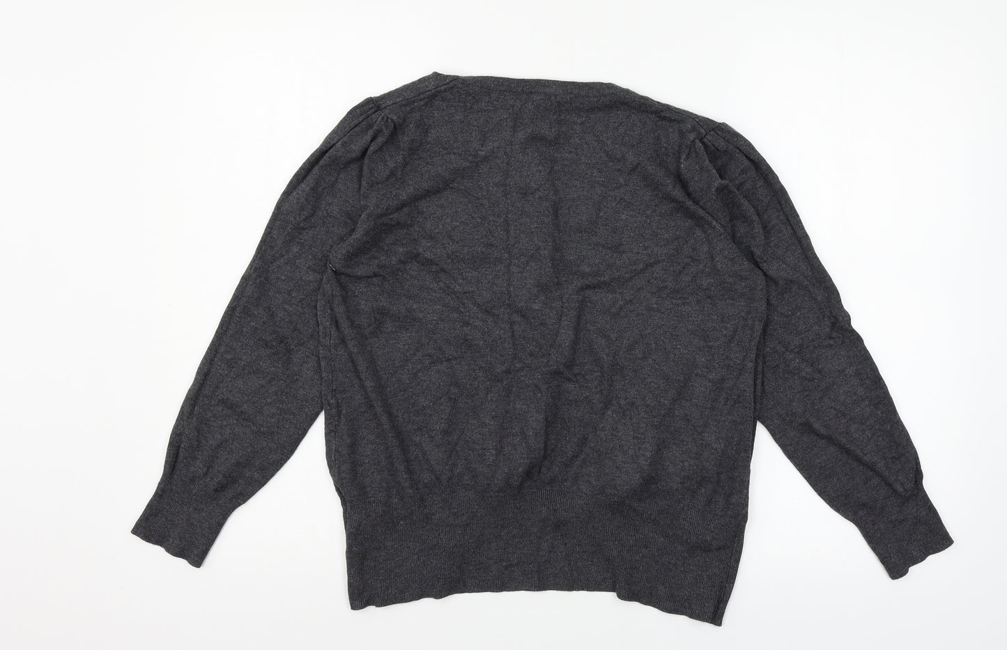 Marks and Spencer Womens Grey  Knit Cardigan Jumper Size 16