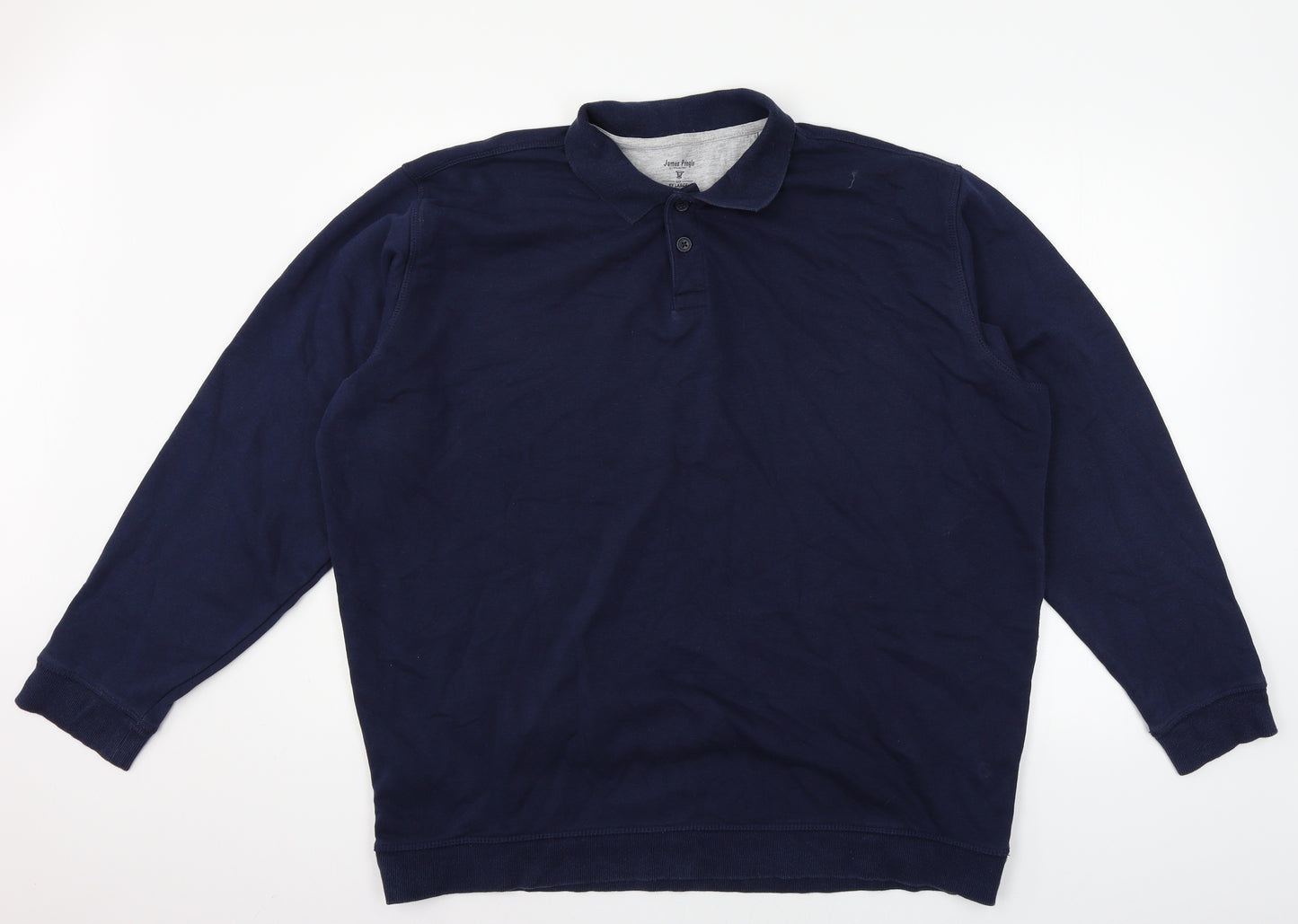 James Pringle Mens Blue  Jersey Pullover Sweatshirt Size 2XL