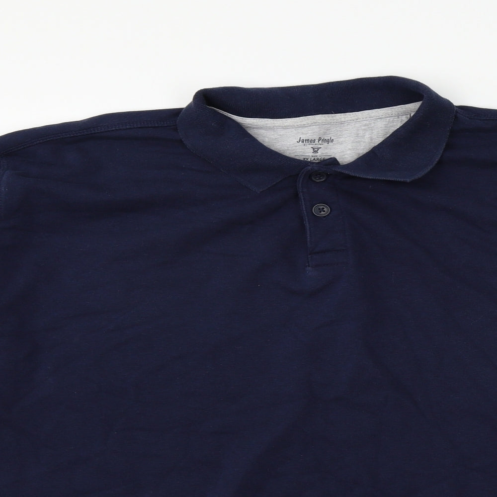 James Pringle Mens Blue  Jersey Pullover Sweatshirt Size 2XL