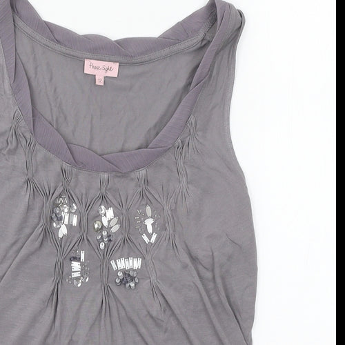 Phase Eight Womens Grey  Jersey Basic Tank Size 12