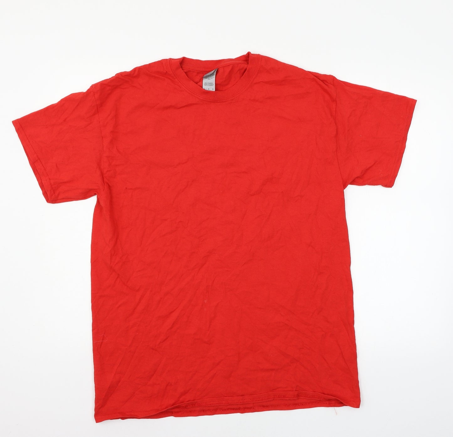 Gildan Mens Red  Jersey  T-Shirt Size L