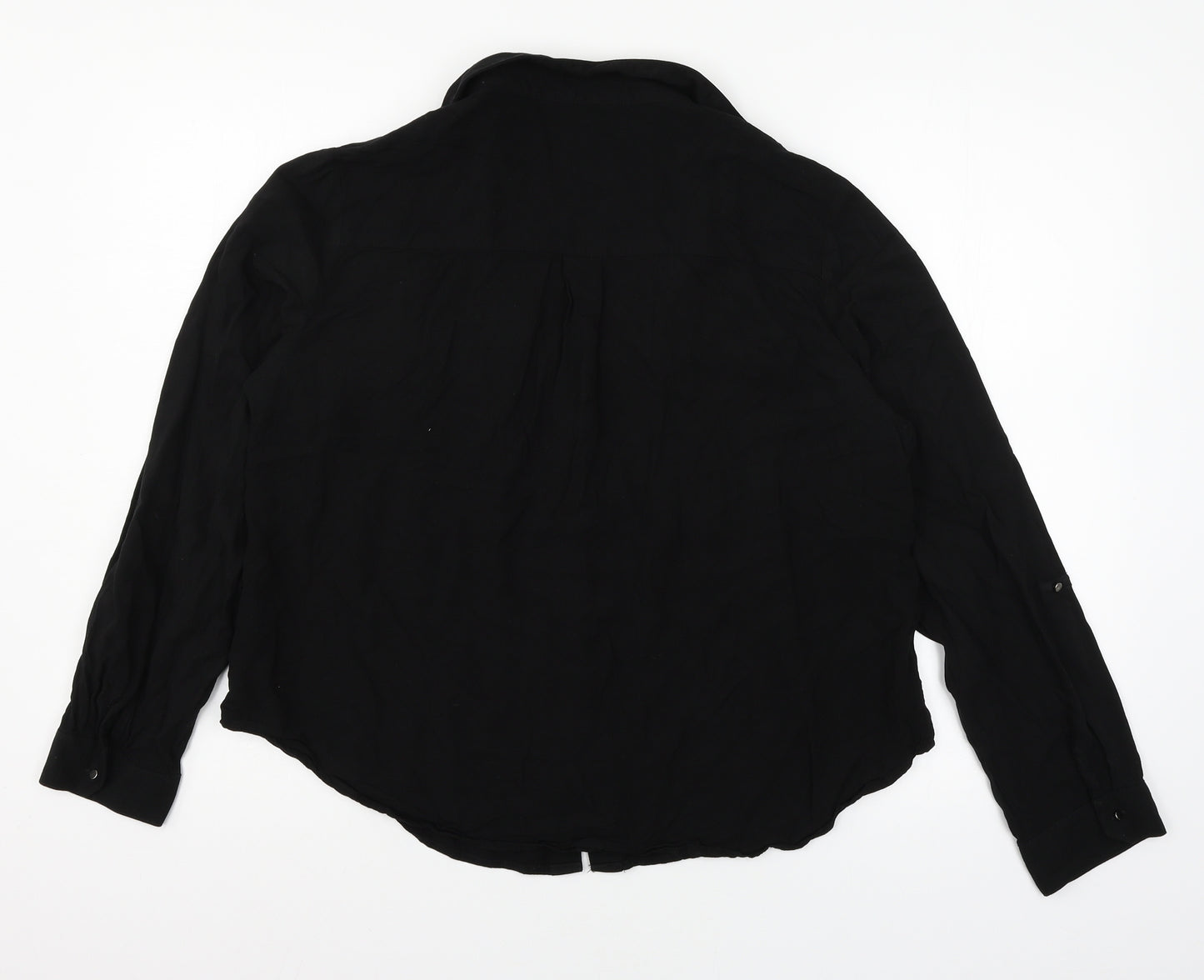 New Look Womens Black   Basic Button-Up Size 16