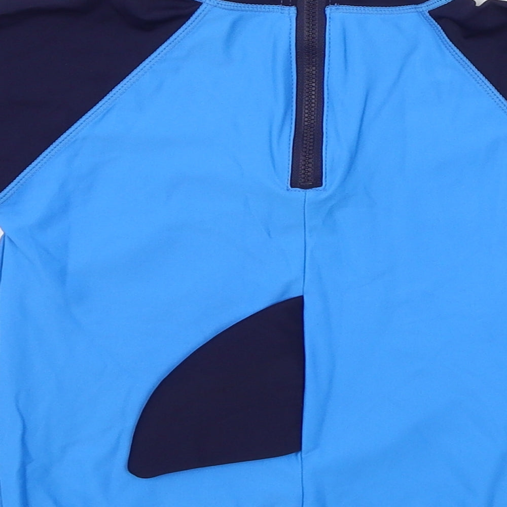 Matalan Boys Blue   Basic T-Shirt Size 3-4 Years  - shark swim wear