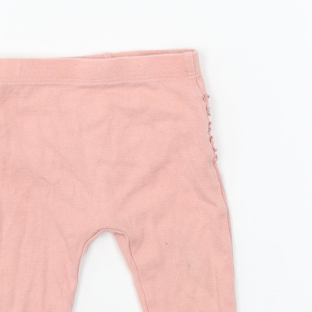 Matalan Girls Pink  Jersey Jogger Trousers Size 6-9 Months
