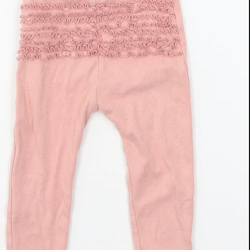 Matalan Girls Pink  Jersey Jogger Trousers Size 6-9 Months