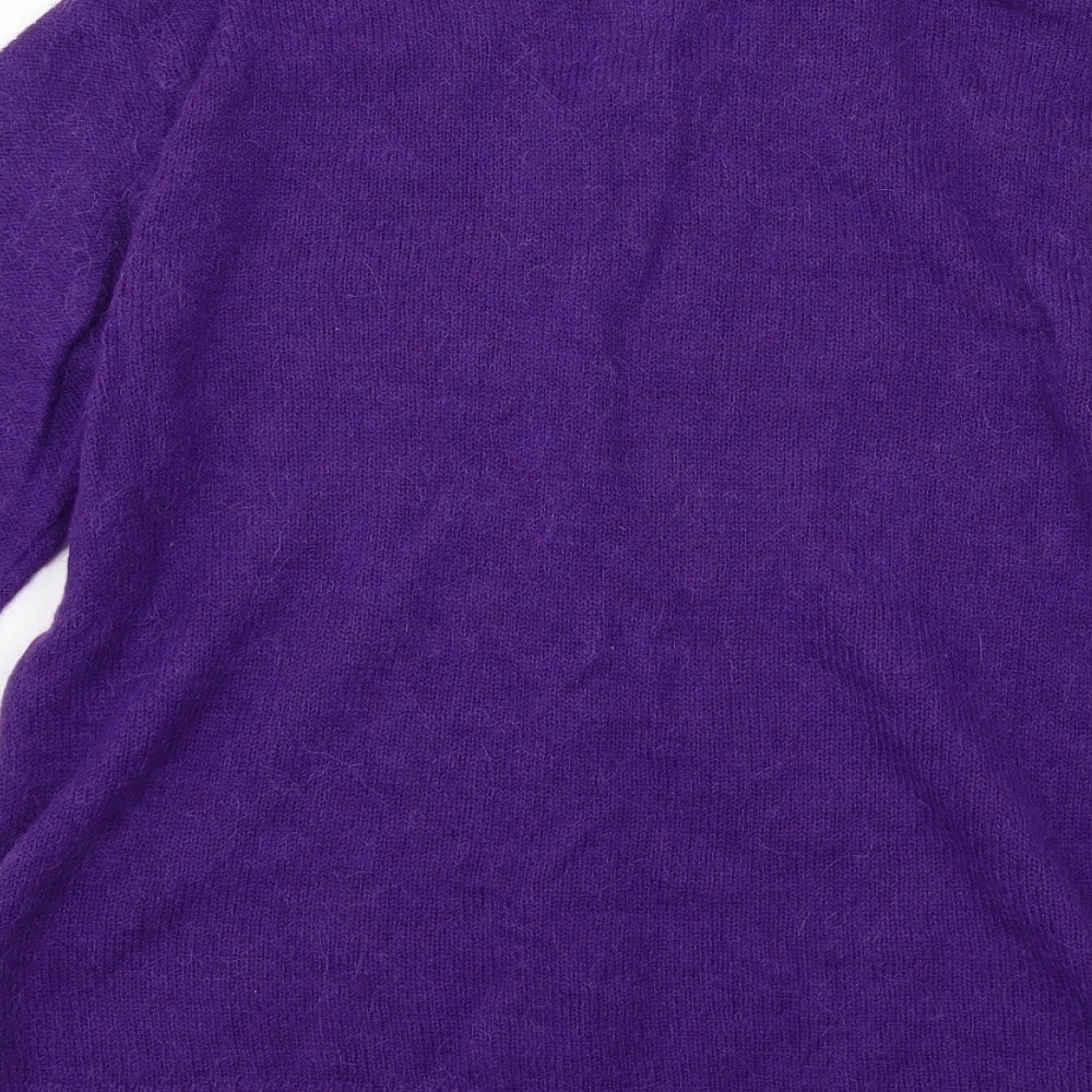 White Stuff Womens Purple  Knit Cardigan Jumper Size 16