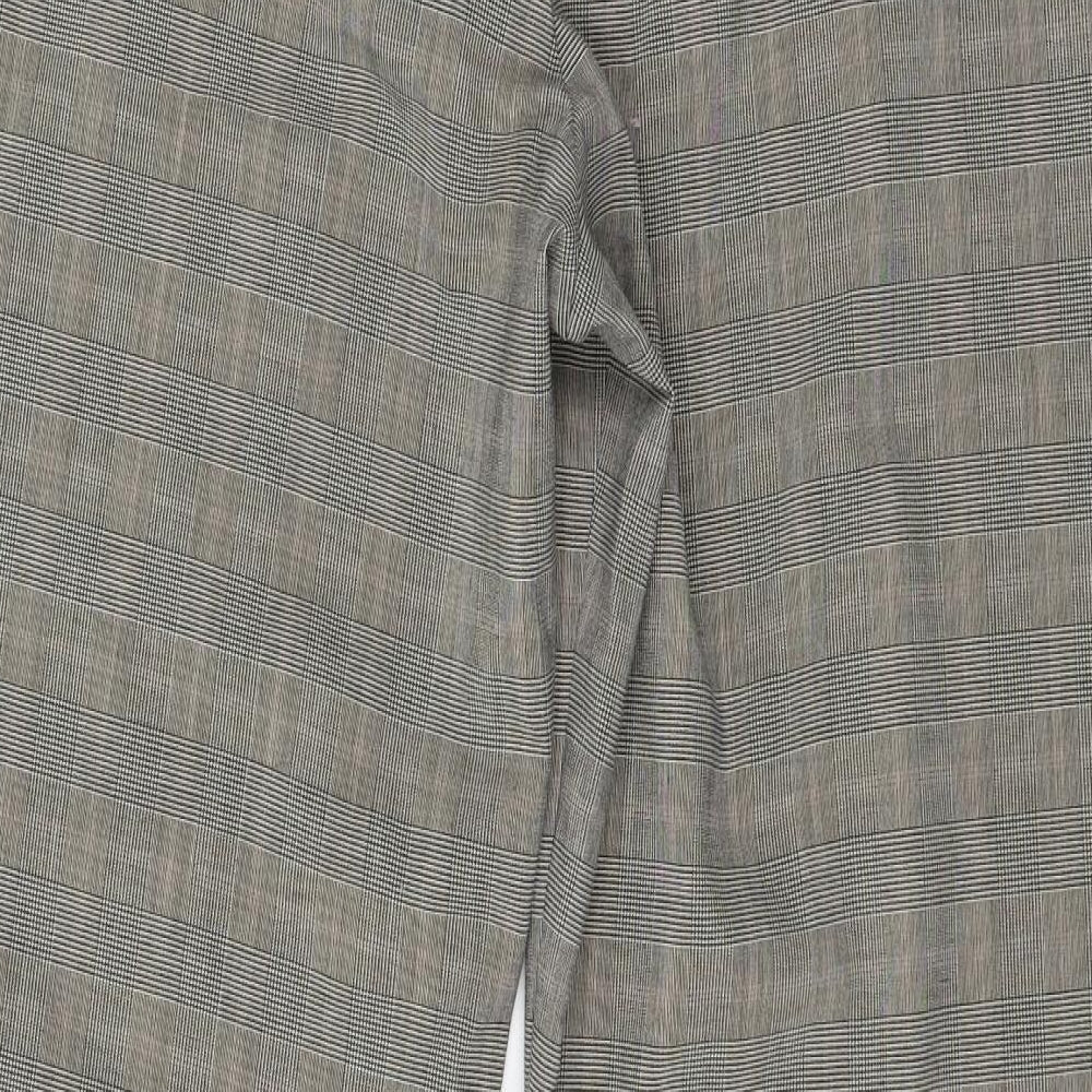 NEXT Womens Grey Check  Trousers  Size 14 L30 in