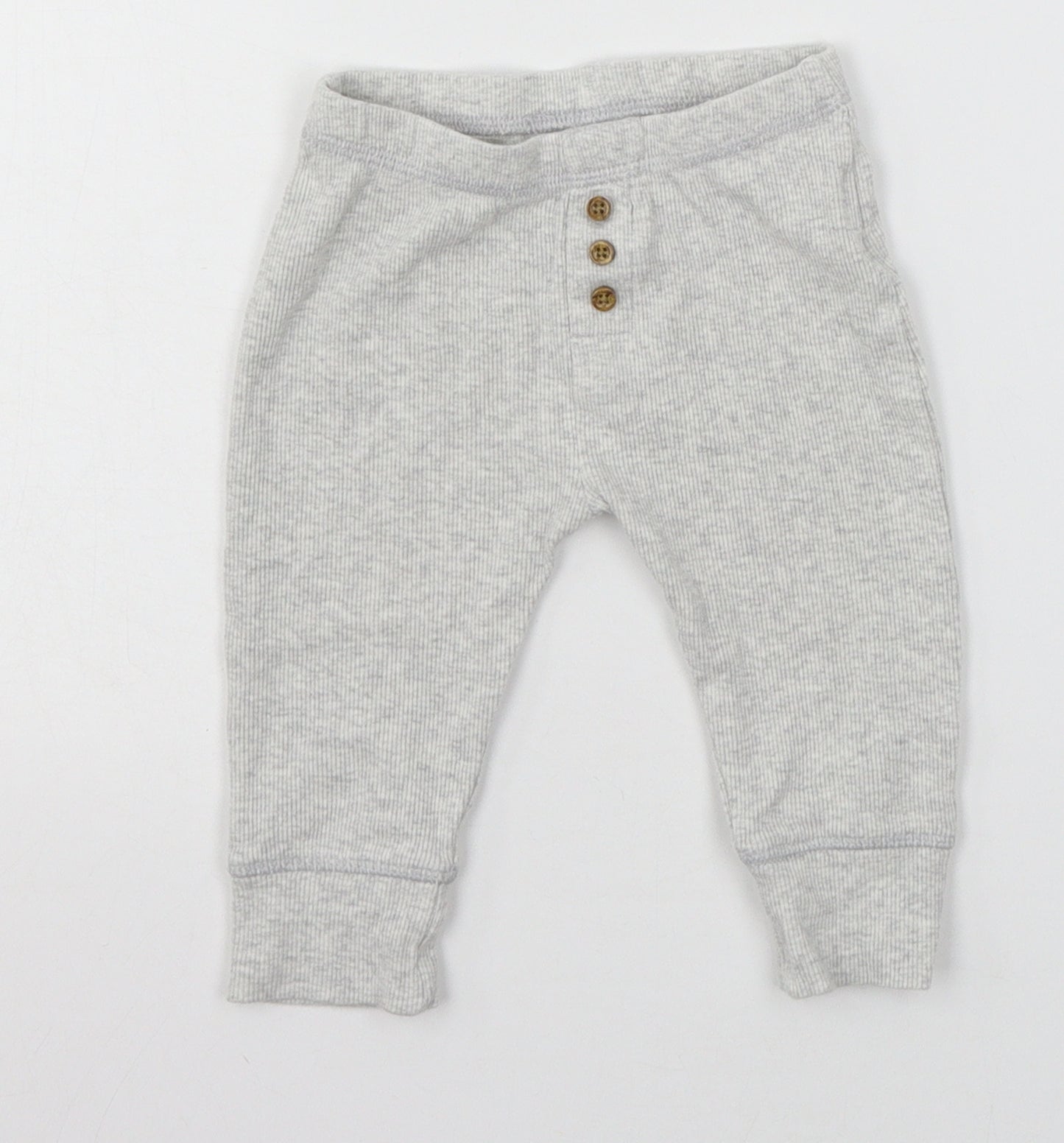 Marks and Spencer Girls Grey  Jersey Jogger Trousers Size 6-9 Months