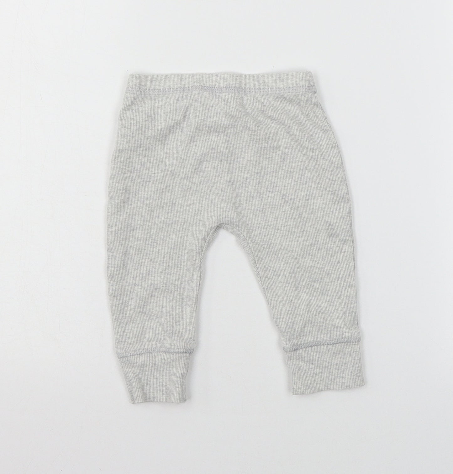 Marks and Spencer Girls Grey  Jersey Jogger Trousers Size 6-9 Months