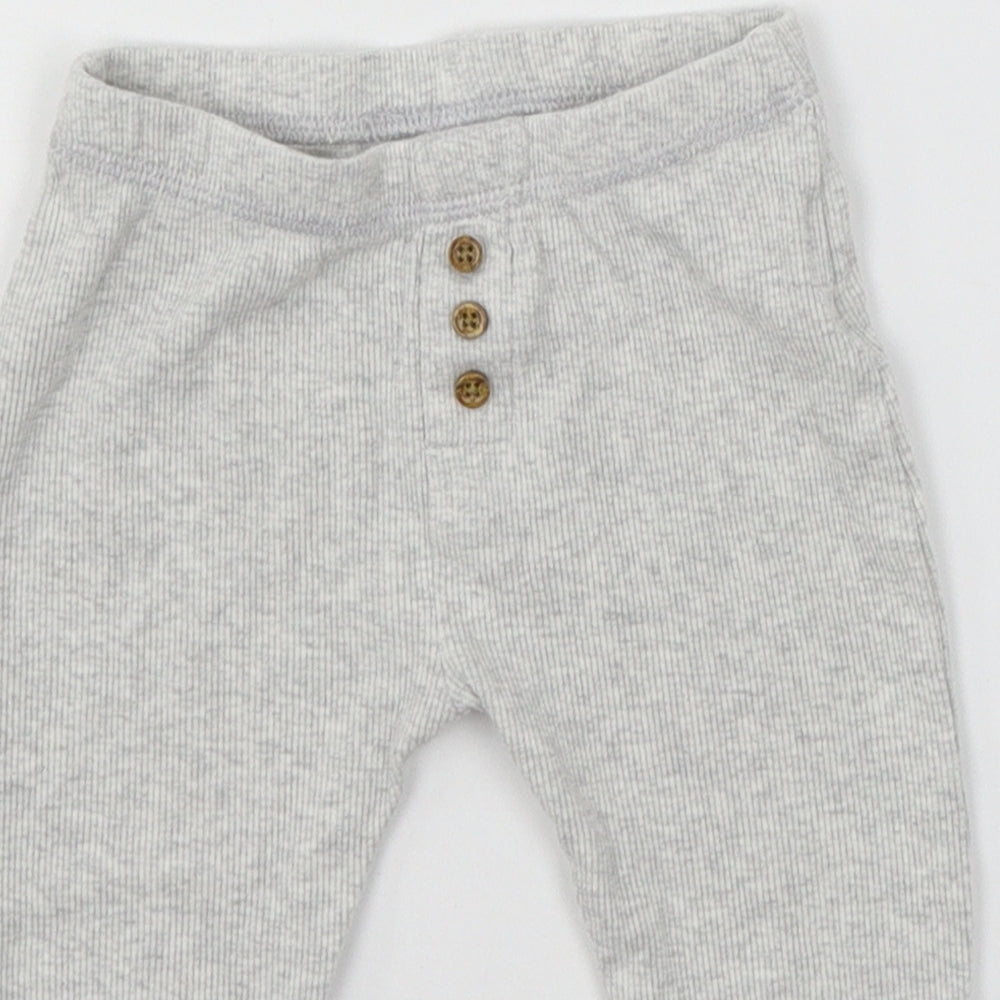 Marks and Spencer Girls Grey  Jersey Jogger Trousers Size 6-9 Months