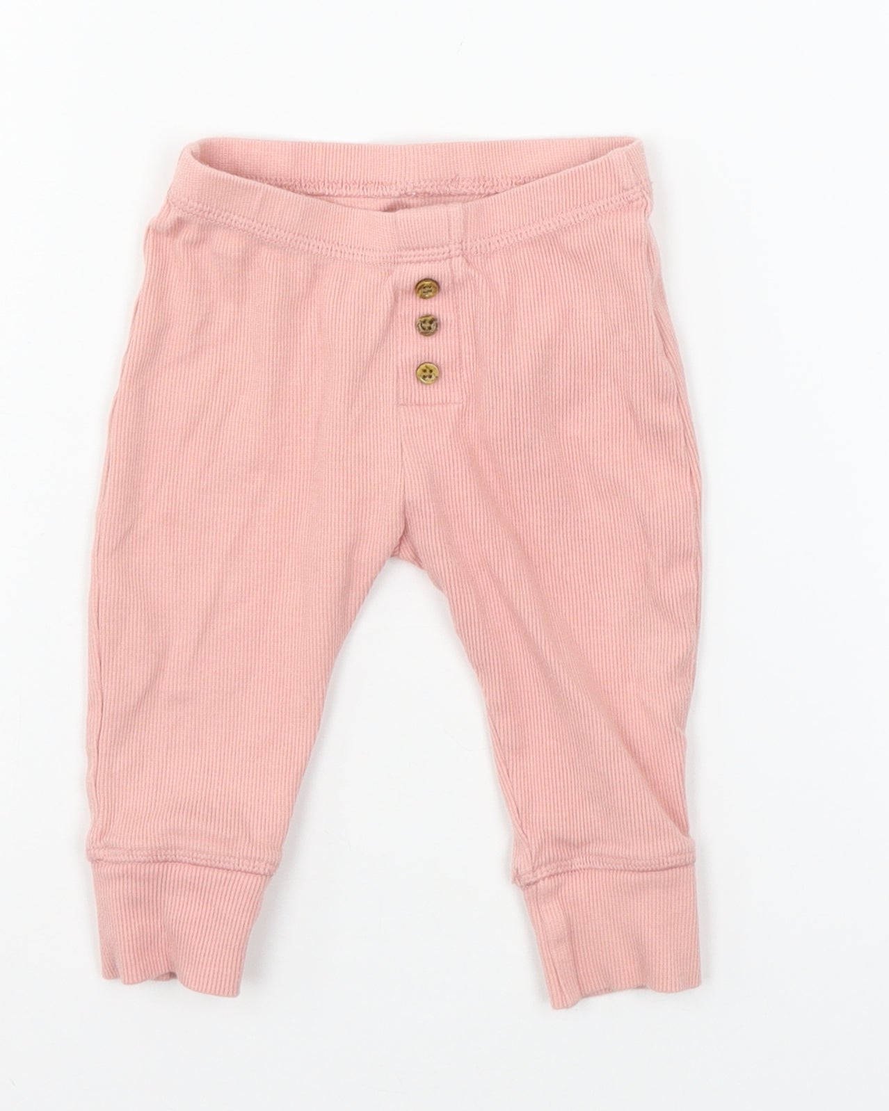 Marks and Spencer Girls Pink  Jersey Jogger Trousers Size 6-9 Months