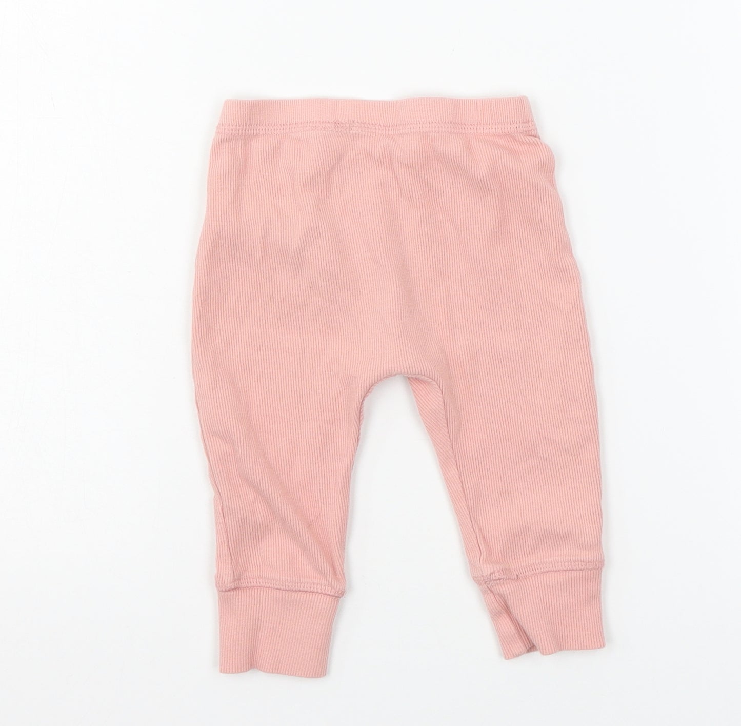 Marks and Spencer Girls Pink  Jersey Jogger Trousers Size 6-9 Months