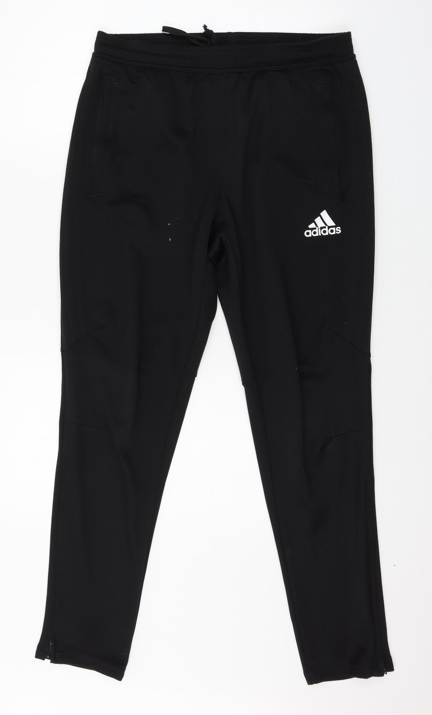 adidas Mens Black  Jersey Jogger Trousers Size L L28 in