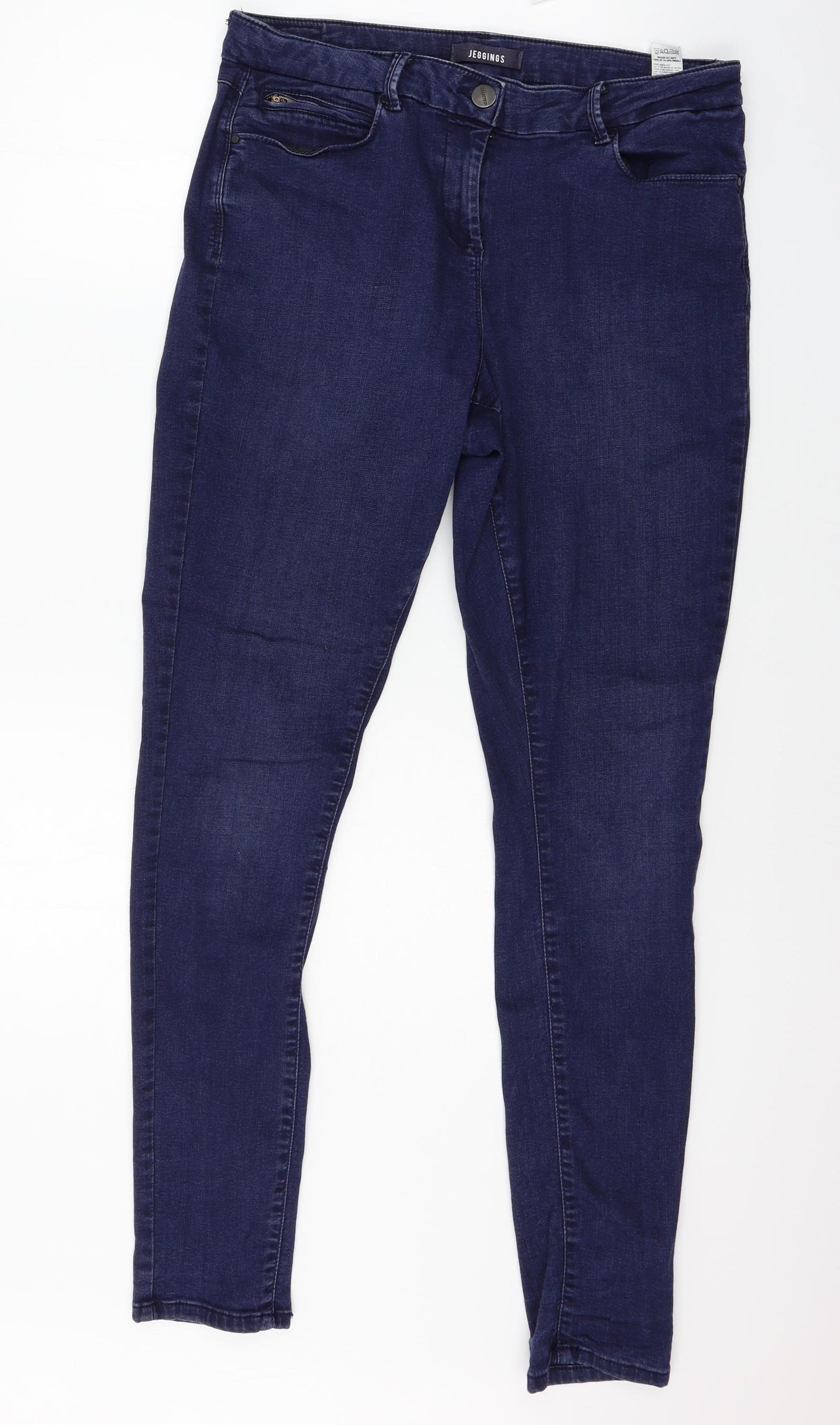 Marks and Spencer Womens Blue  Denim Skinny Jeans Size 14 L29 in