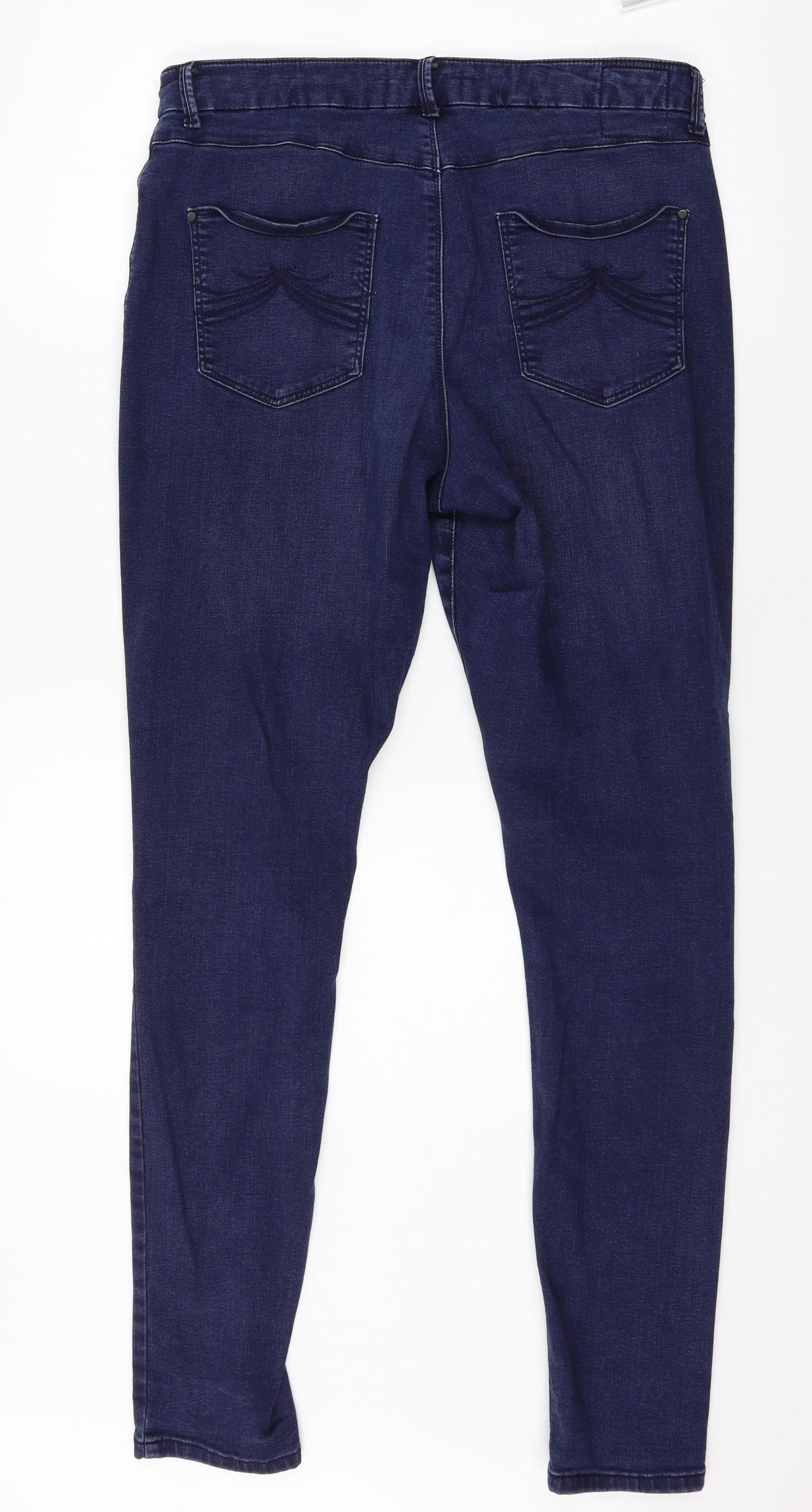 Marks and Spencer Womens Blue  Denim Skinny Jeans Size 14 L29 in