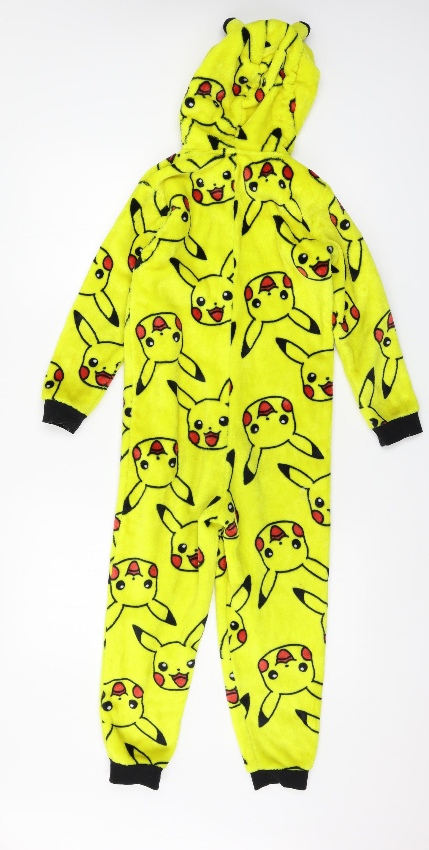 George Boys Yellow Geometric Microfibre  One Piece Size 7-8 Years  - Pikachu
